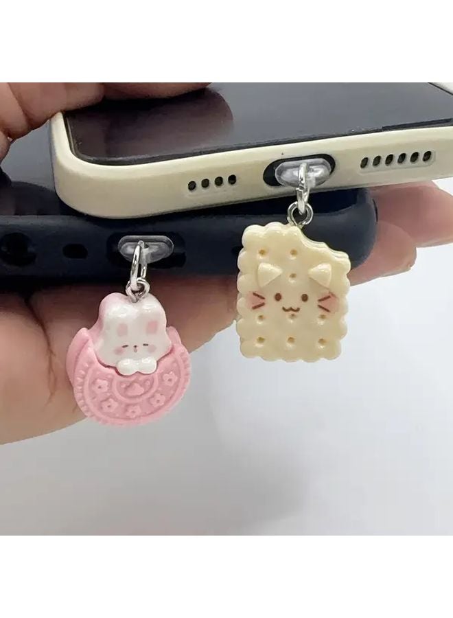 Sushi Puppy DIY Resin Cartoon Cookie Animal Phone Dust Plug For Iphone 5 14 Pro Max - Image 4